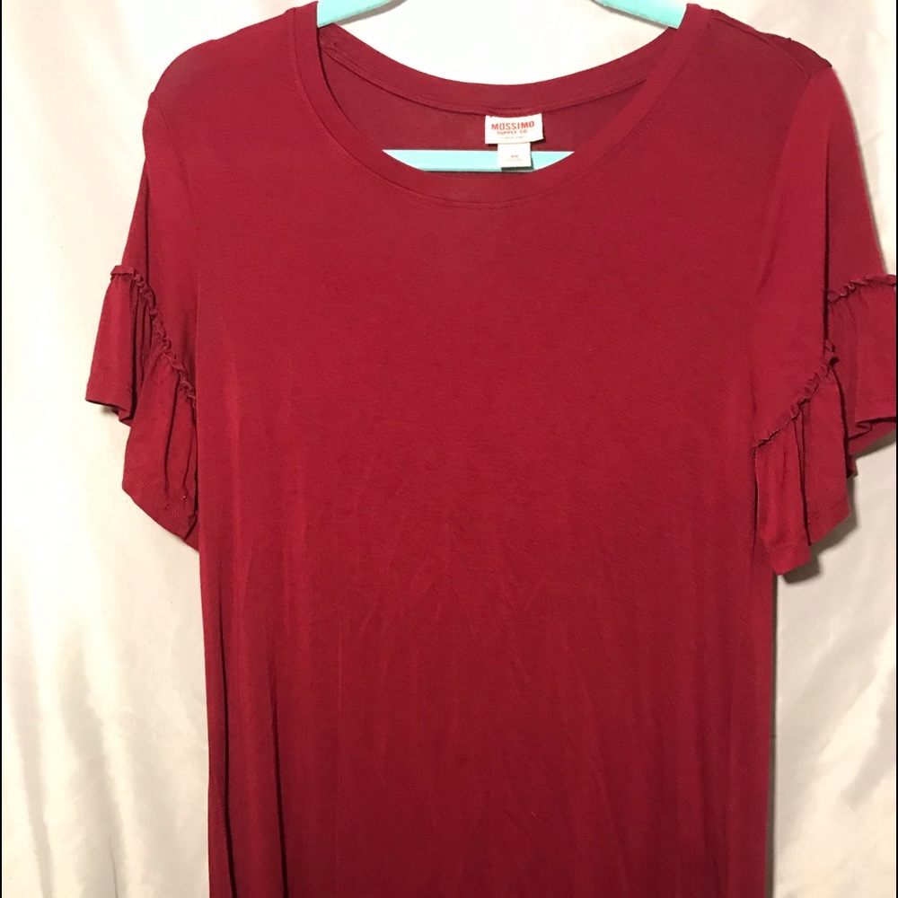 Maroon T-Shirt Dress